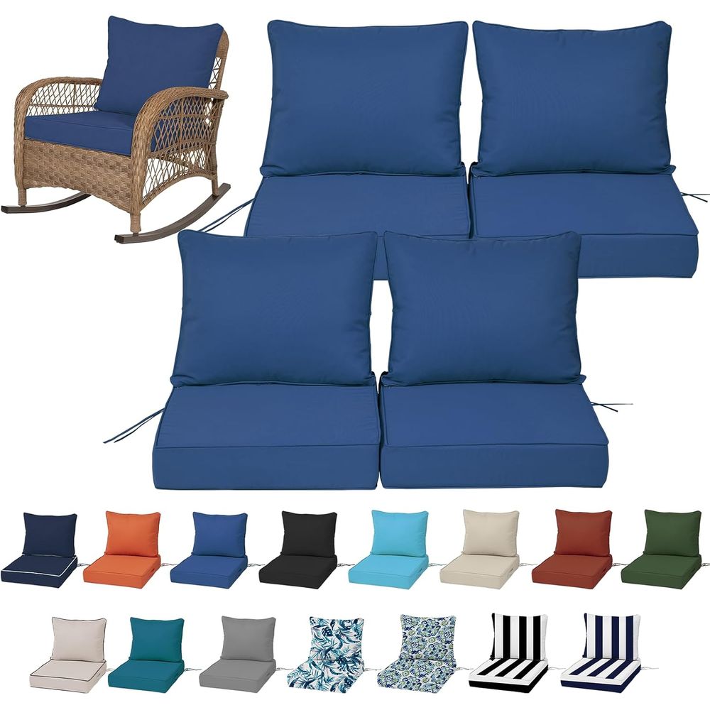 Outdoor Furniture Waterproof - 24x24 Outdoor Diepe Zitkussens Set van