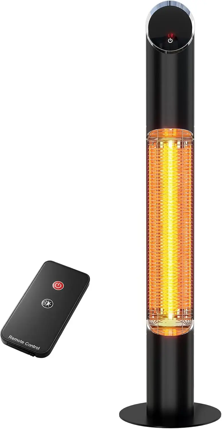 Patio Heater Standing - Elektrische terrasverwarmer voor buiten, draagbare infraroodverwarmer,