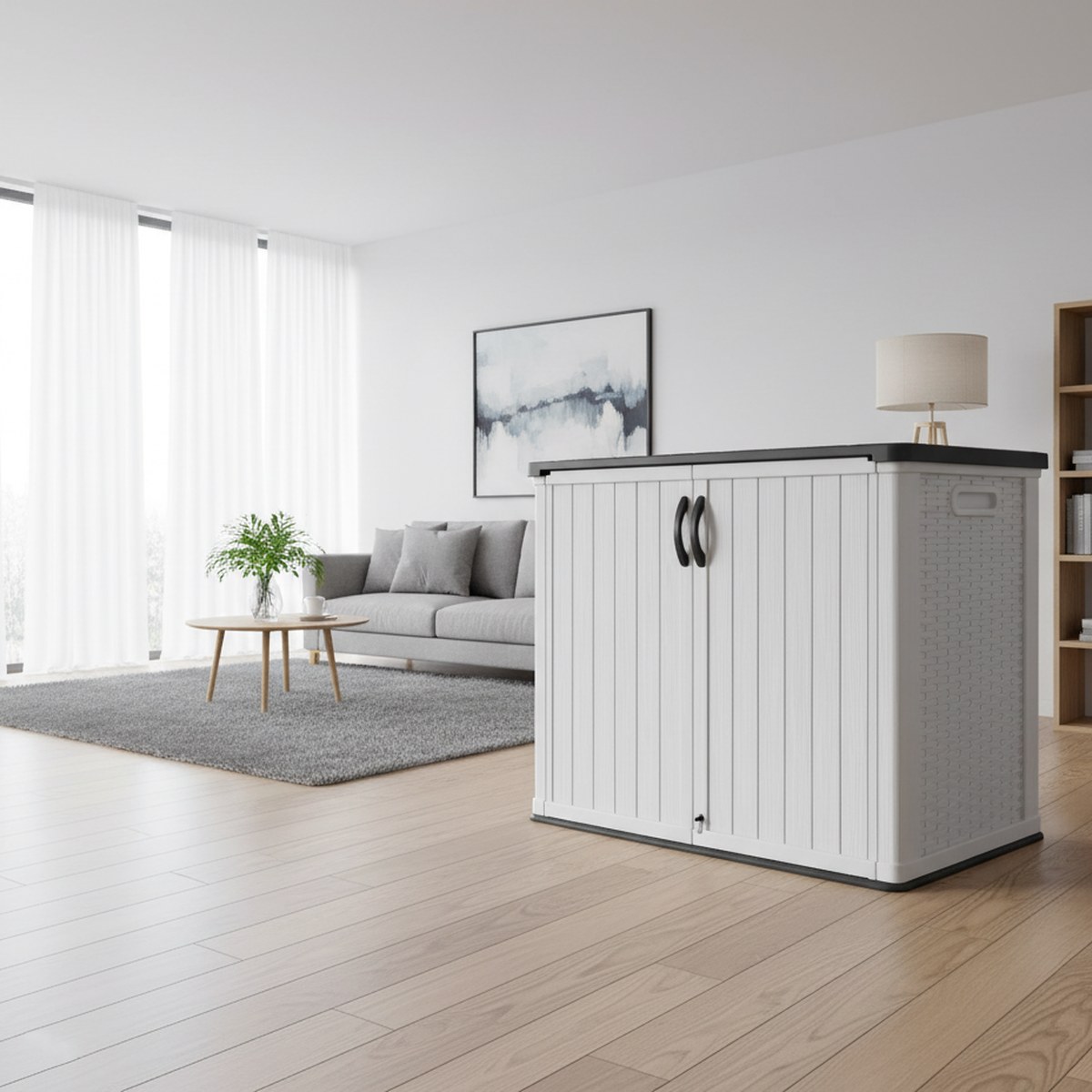 Garden Storage Box - Grote kunststof buitenberging, afsluitbaar, waterdicht, gereedschapskist