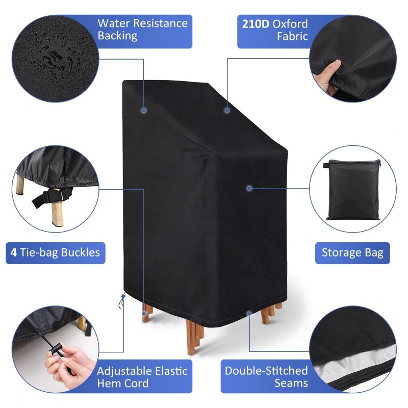 Outdoor Furniture Waterproof - 1/2/PCS Gestapelde Stoel Stofhoes Waterdichte Stofdichte