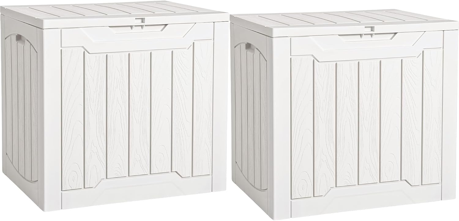 Garden Storage Box - 31 Gallon Deck Box Set van