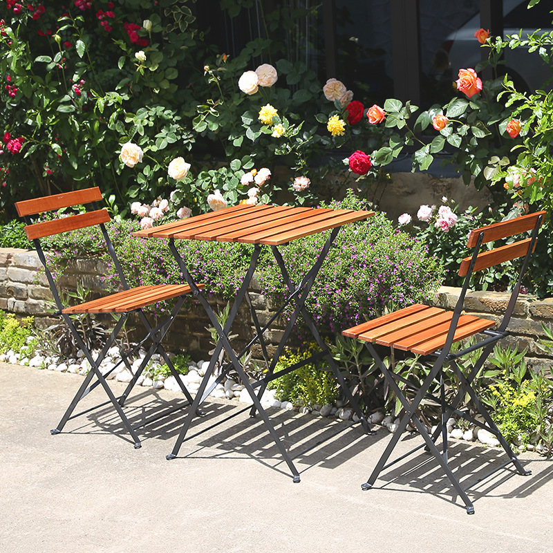 Outdoor Furniture Table And Chairs - Opvouwbare massief houten salontafels Buitenterras Loungestoelen