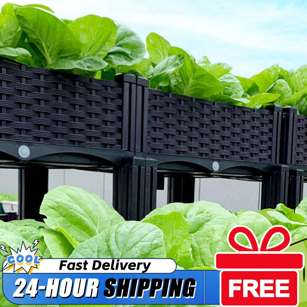 Garden Storage Box - Verhoogde plantenbak van kunststof met poten,
