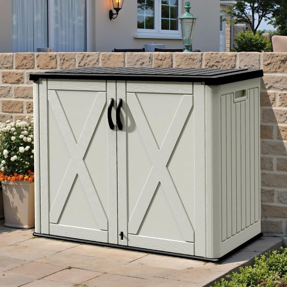 Outdoor Furniture With Storage - 26 Cu.ft buitenopbergkast met afsluitbare deur,