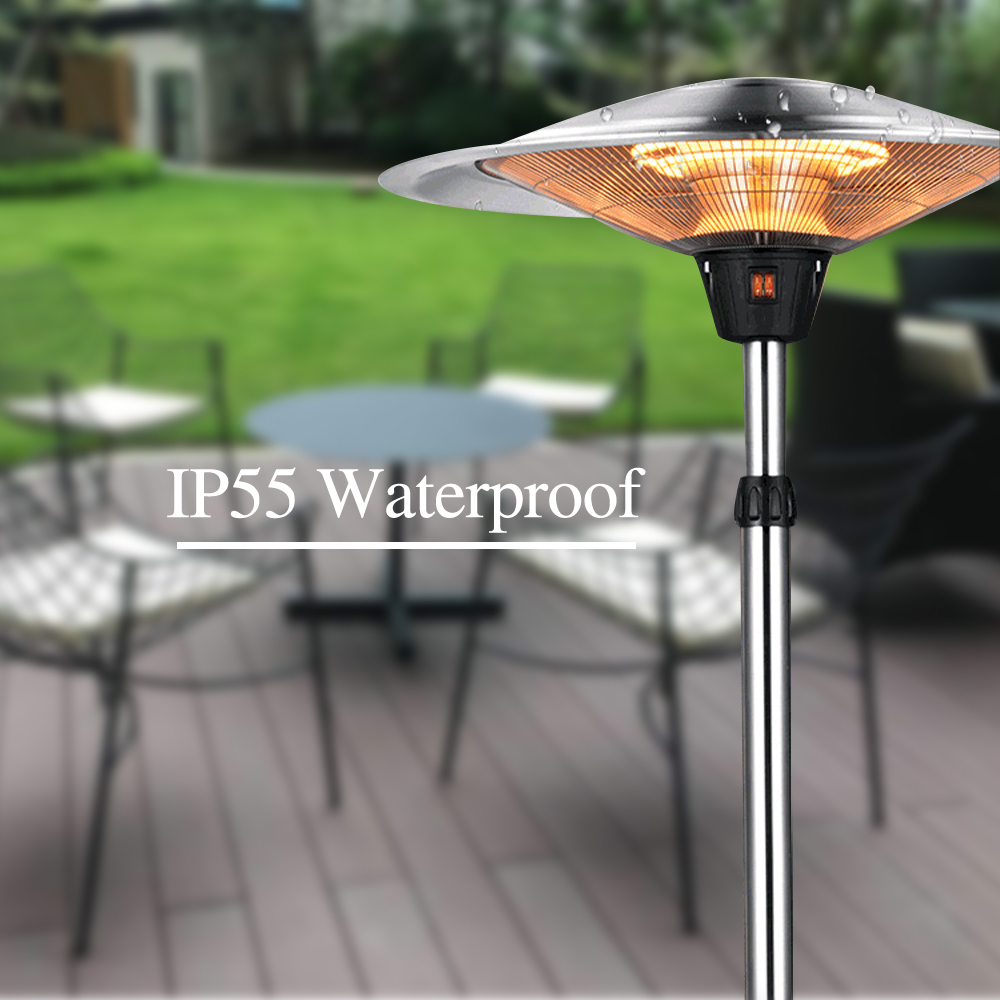 Patio Heater Standing - Elektrische hangende tuinparasolverwarmer voor buiten, onder