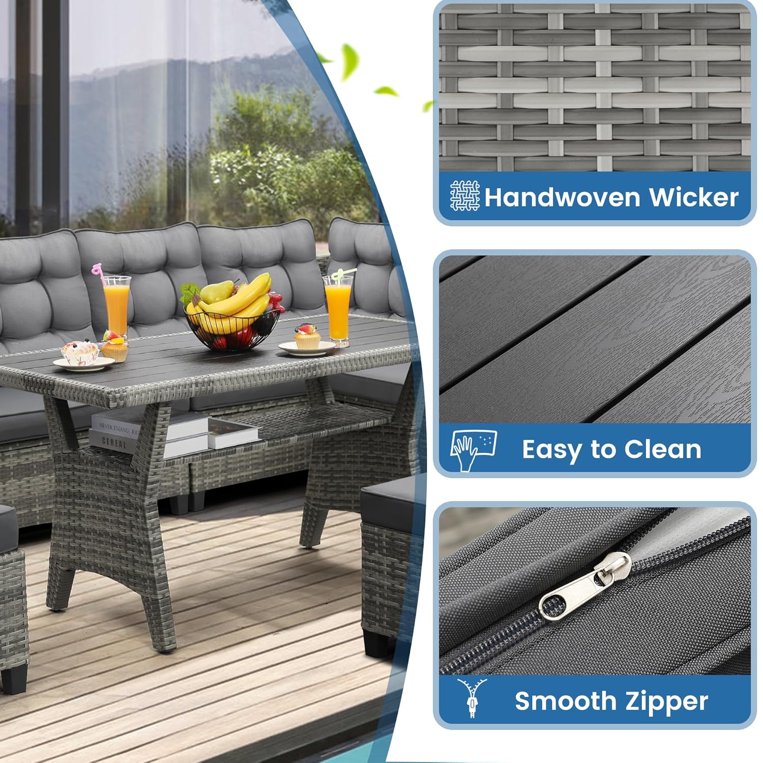 6-delige terrasmeubilairset, e - Outdoor Furniture Bali recensie en prijs