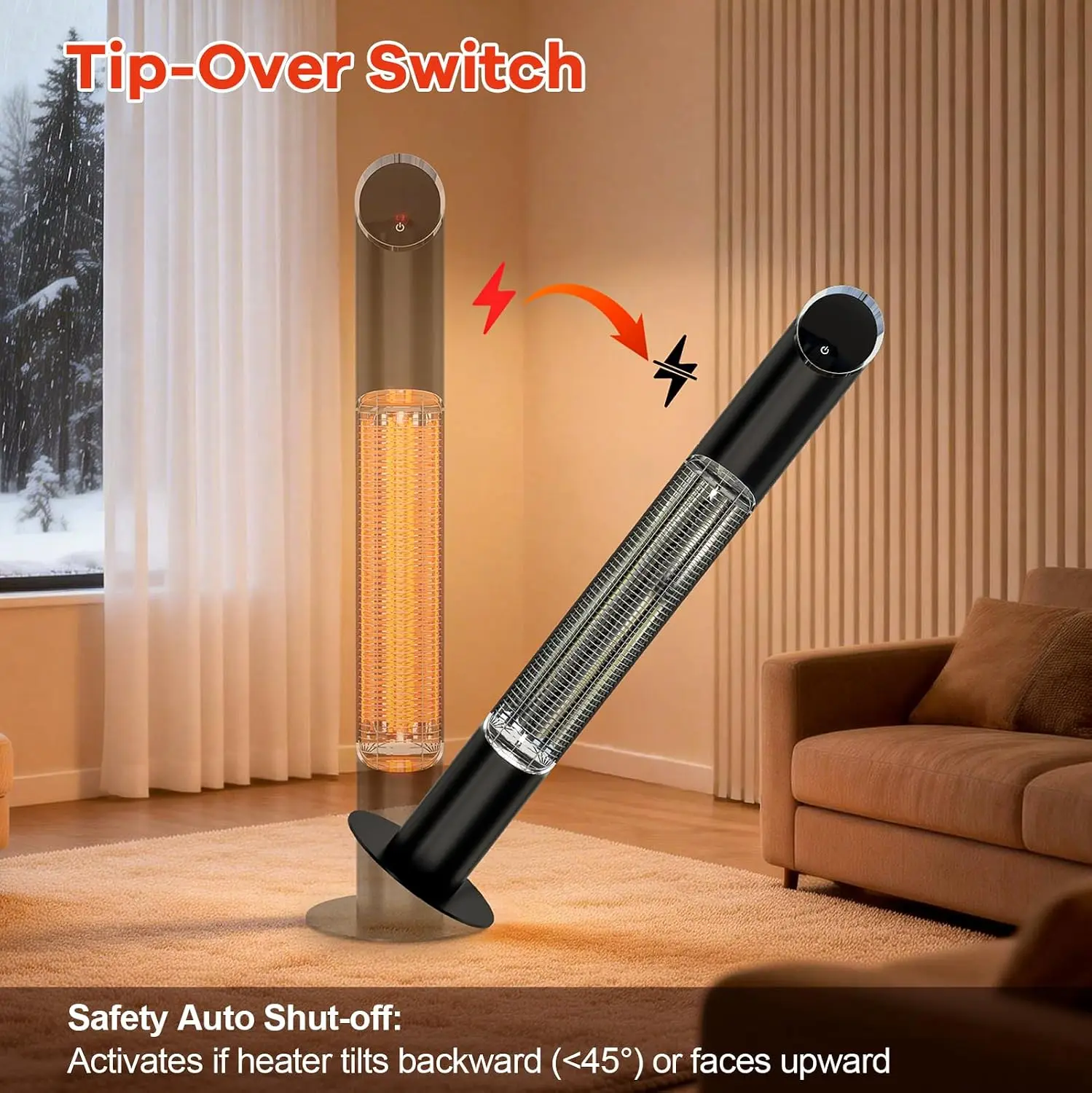 Elektrische terrasverwarmer vo - Patio Heater Standing recensie en prijs