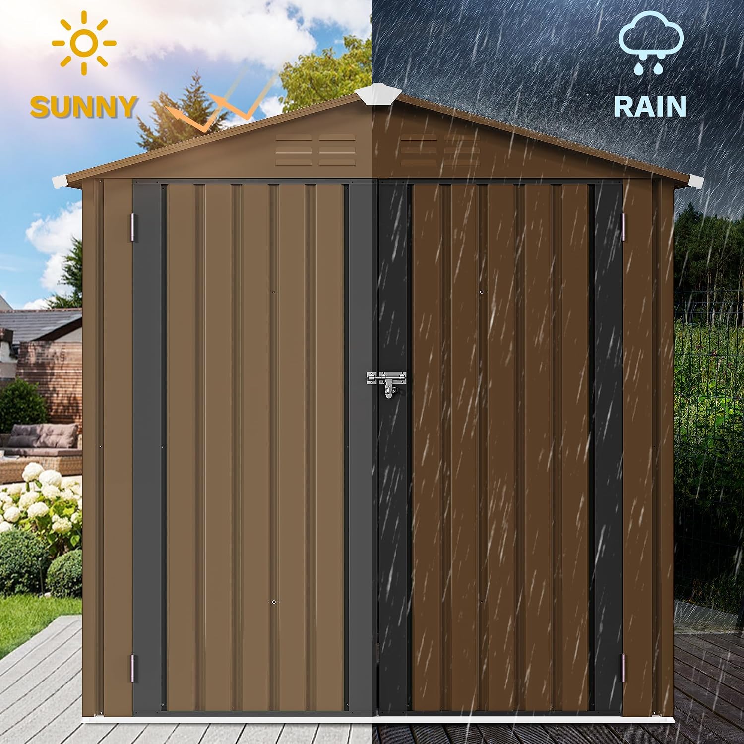 6x4ft Metalen Buitenberging, W - Outdoor Furniture With Storage recensie en prijs