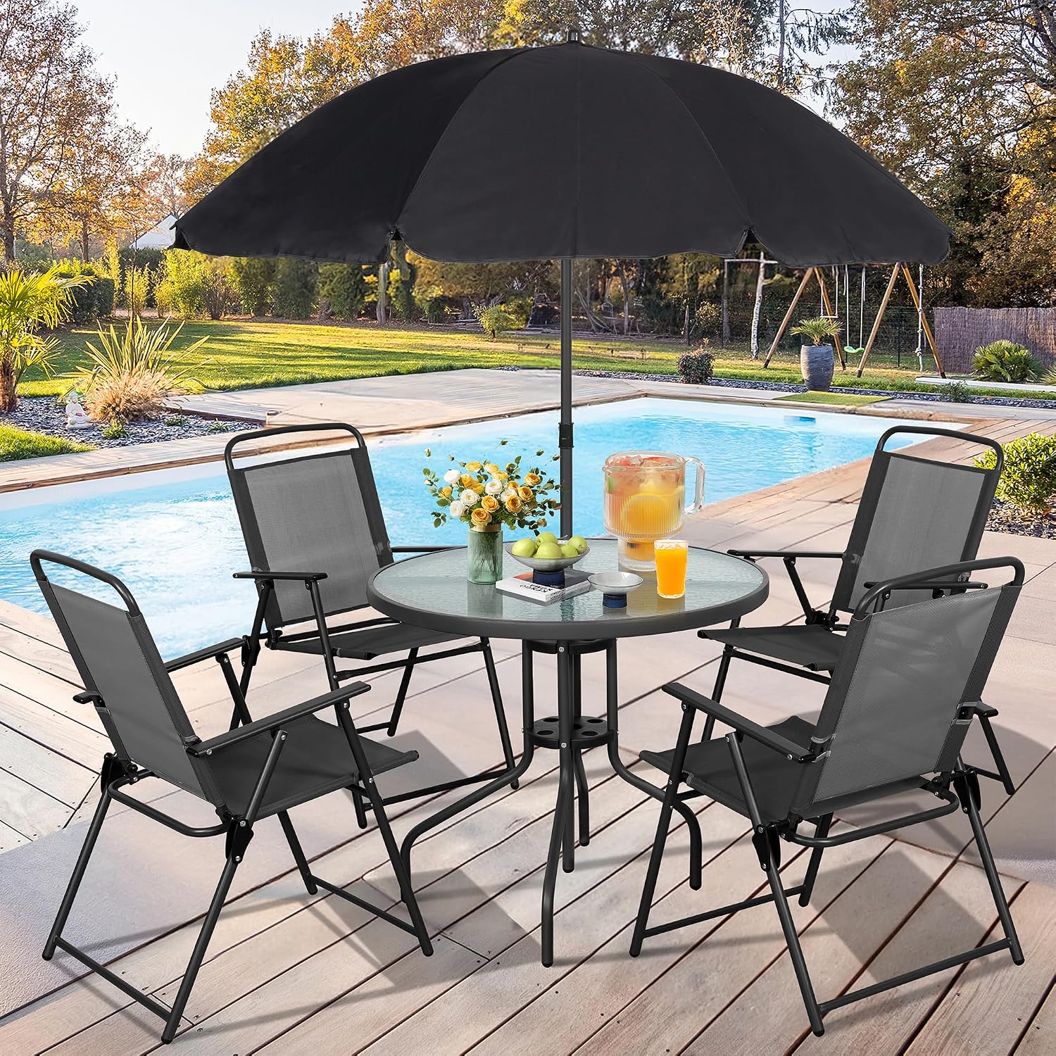 Metal tuinset met opvouwbare s - Outdoor Furniture Bali recensie en prijs