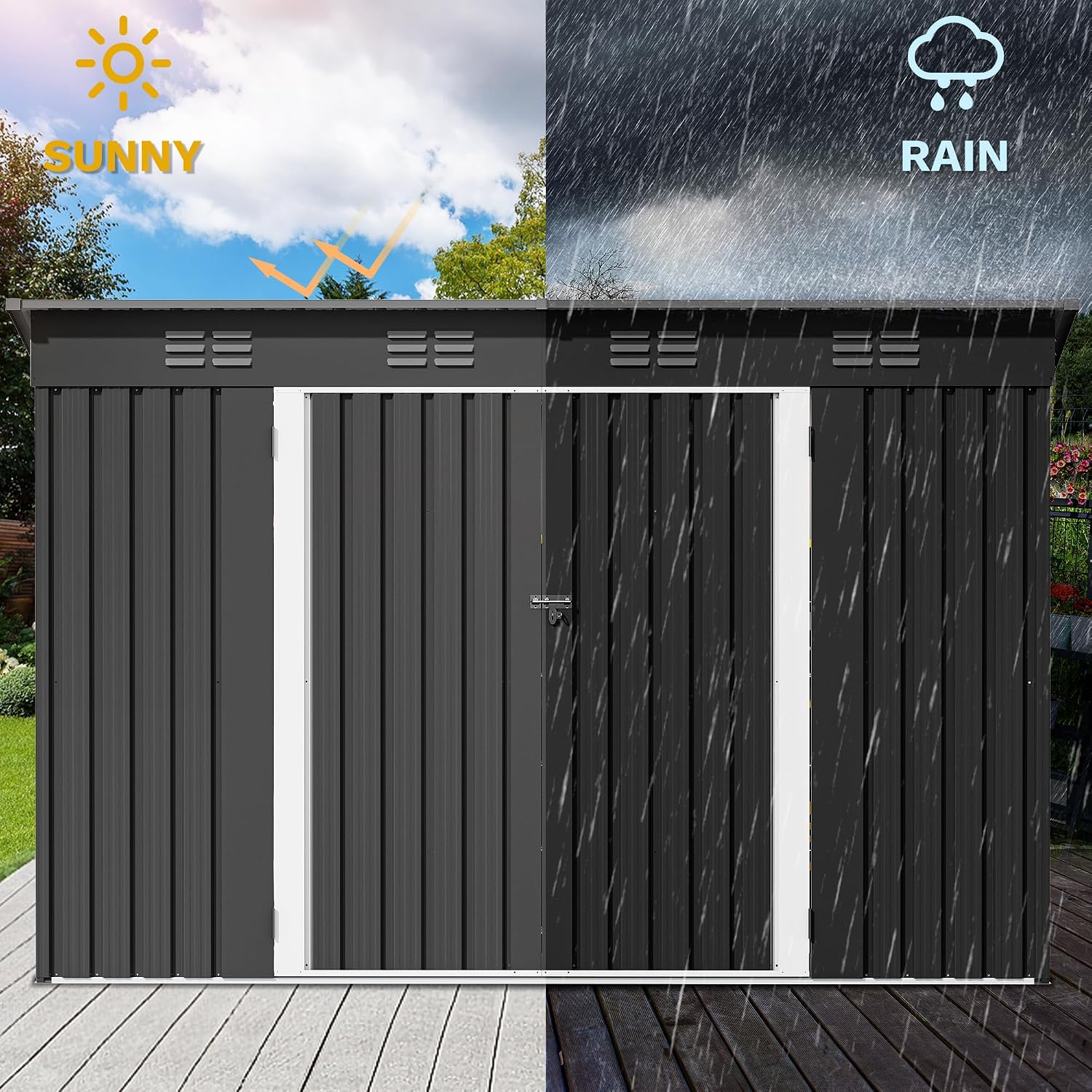 9' x 4' Buitenberging met rame - Outdoor Furniture With Storage recensie en prijs