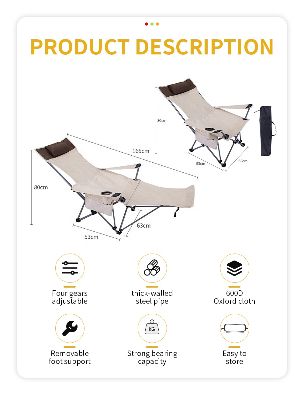 Draagbare opvouwbare relaxstoe - Outdoor Furniture With Storage recensie en prijs
