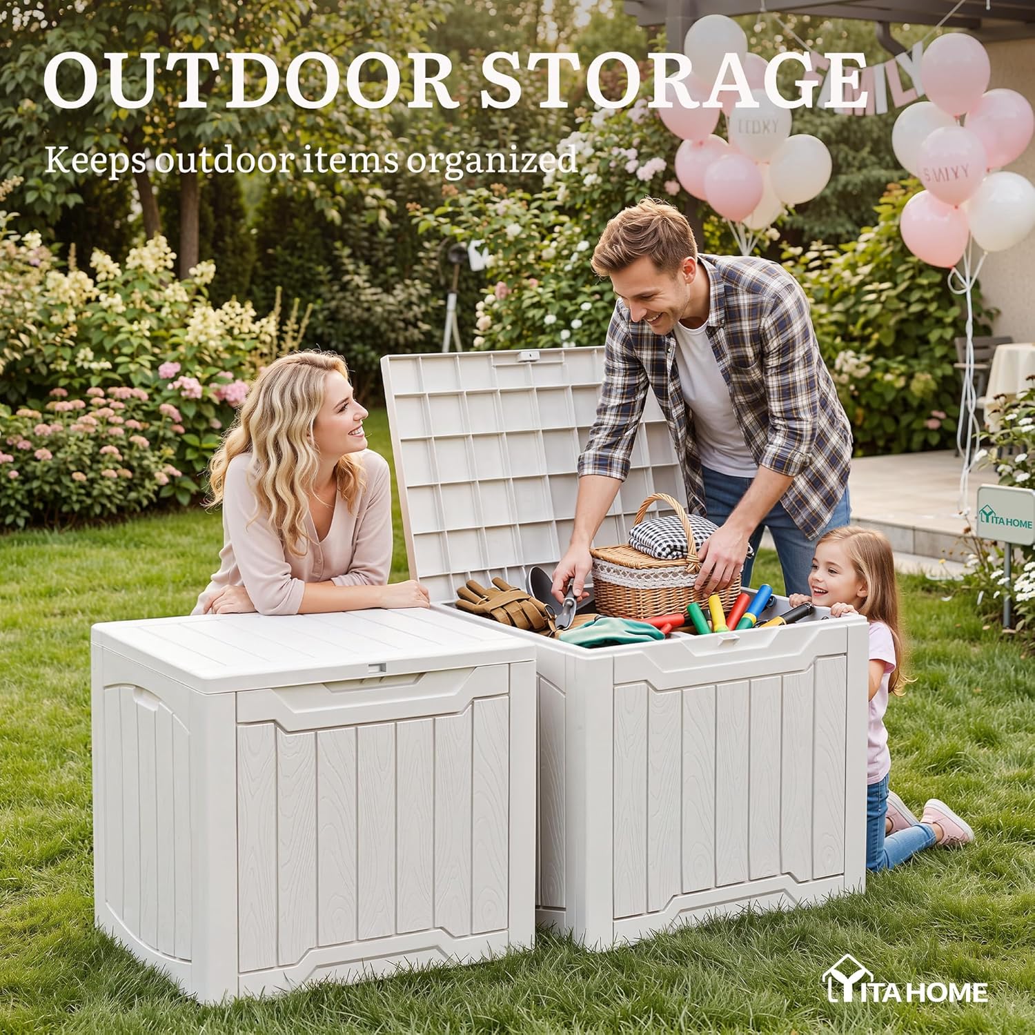 31 Gallon Deck Box Set van 2 a - Garden Storage Box recensie en prijs