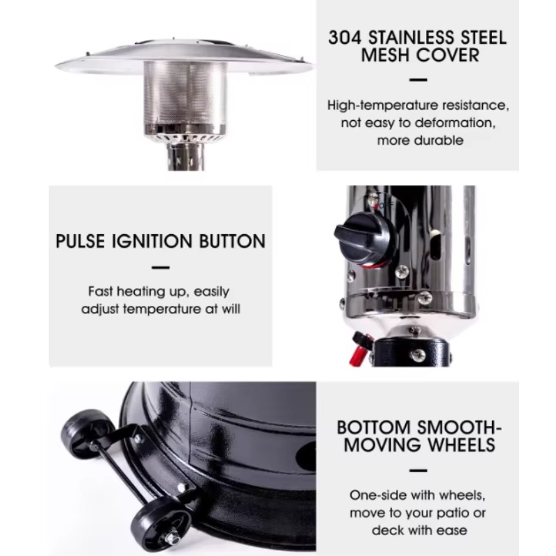 Staande kachels buiten met wie - Patio Heater Standing recensie en prijs
