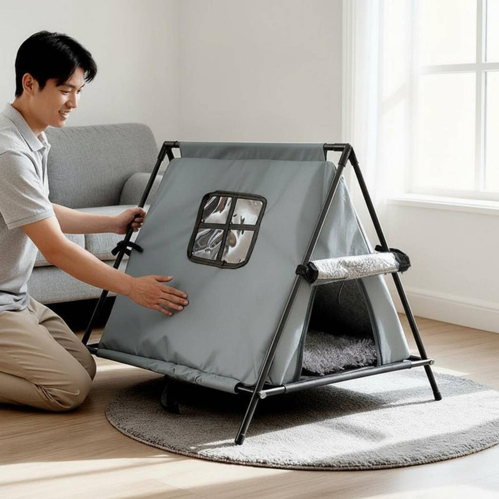 Verwarmend kattenhuis, draagba - Outdoor Furniture Year Round recensie en prijs