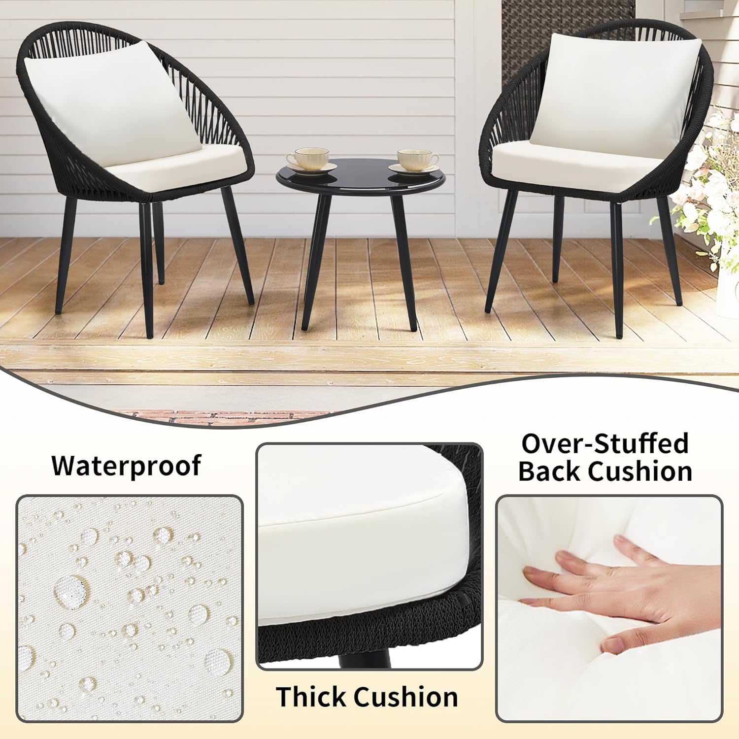 3-delige bistroset, stoelen va - Outdoor Furniture Bali recensie en prijs
