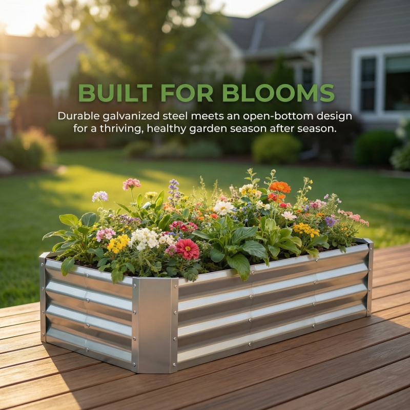 Grote bodemloze gegalvaniseerd - Garden Storage Box recensie en prijs