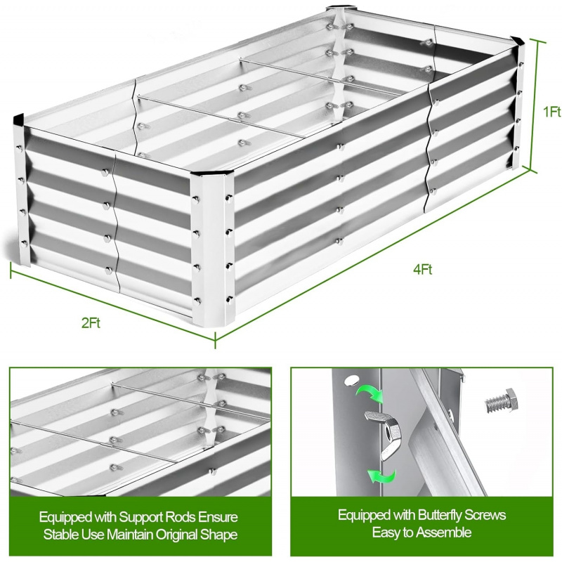 Grote bodemloze gegalvaniseerd - Garden Storage Box recensie en prijs