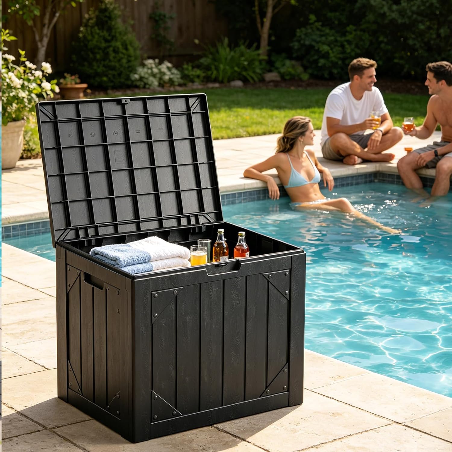 30 Gallon Buitenberging met Zi - Garden Storage Box recensie en prijs
