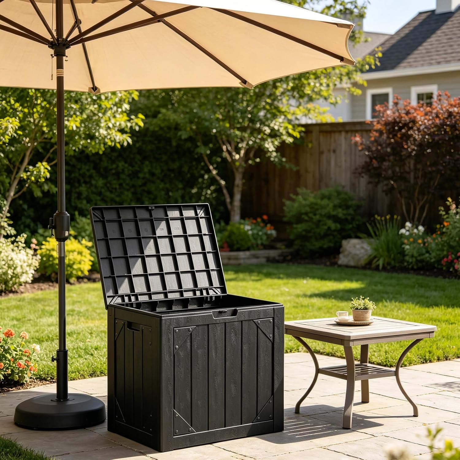 30 Gallon Buitenberging met Zi - Garden Storage Box recensie en prijs