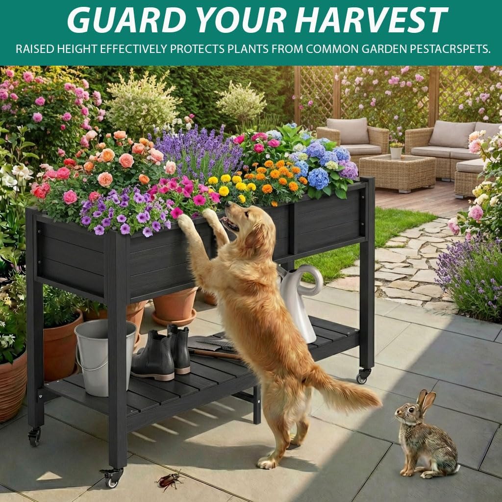 Verhoogd plantenbed met wielen - Garden Storage Box recensie en prijs