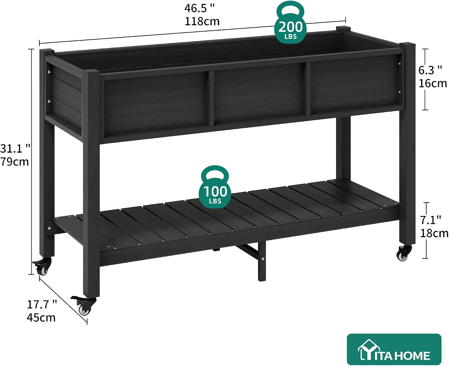 Verhoogd plantenbed met wielen - Garden Storage Box recensie en prijs