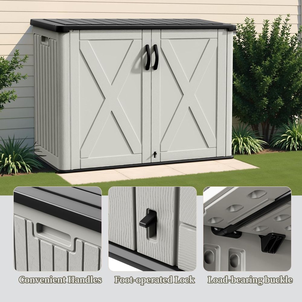 26 Cu.ft buitenopbergkast met  - Outdoor Furniture With Storage recensie en prijs
