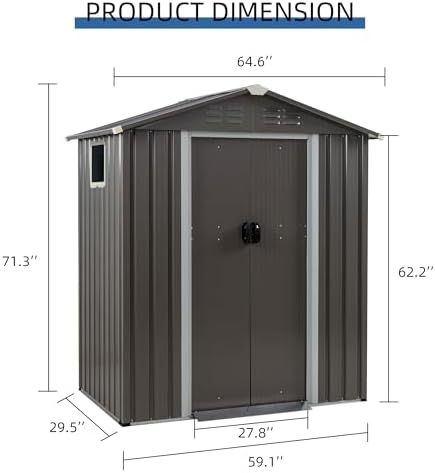 JY QAQA 5x3 FT Metalen Buitenb - Outdoor Furniture With Storage recensie en prijs