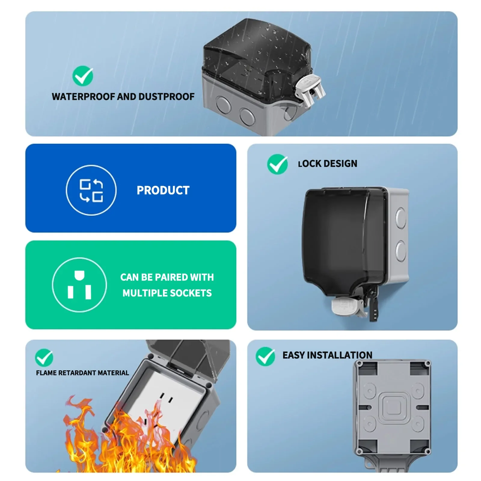 IP66 Outdoor Socket 220V EU So - Garden Storage Box recensie en prijs