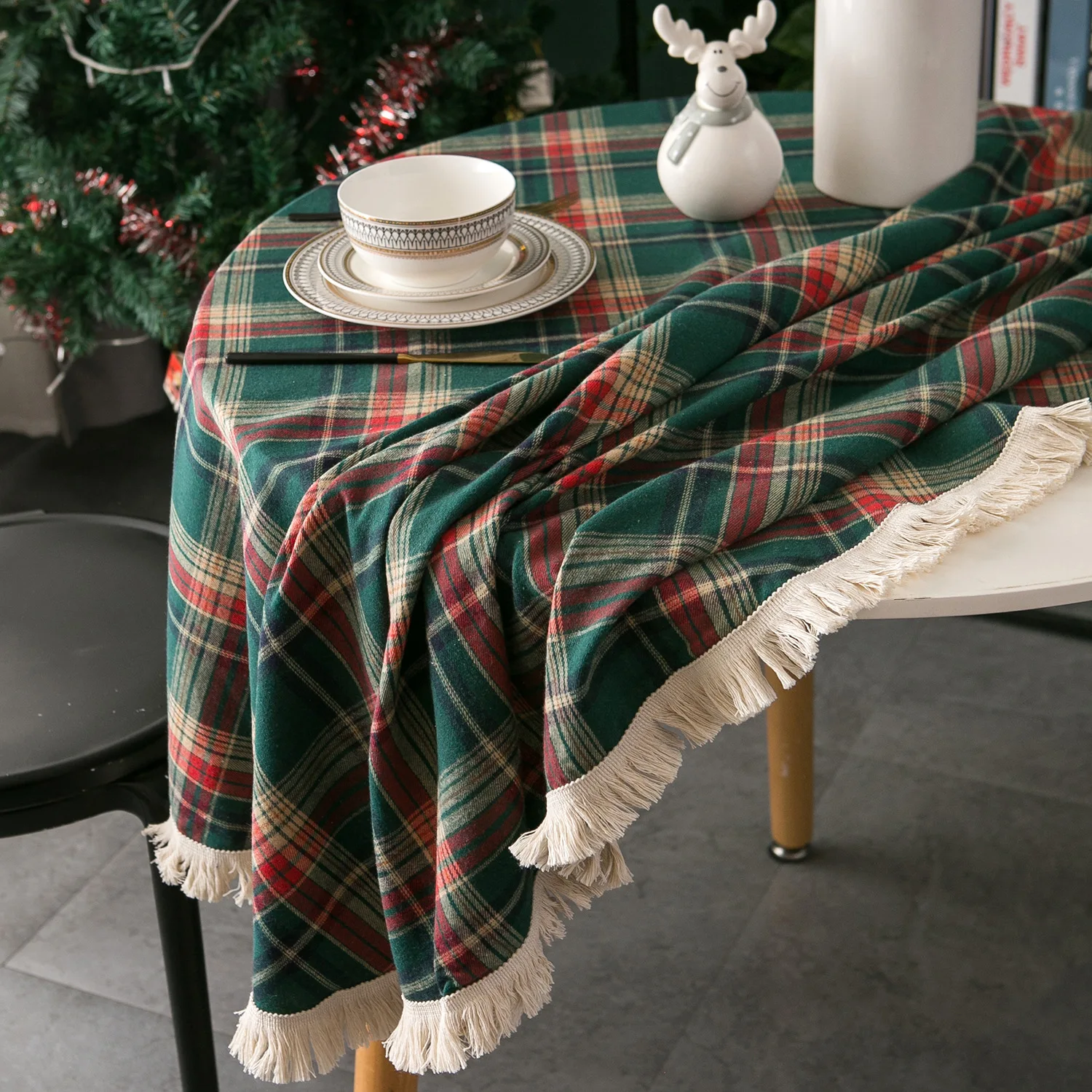 Geruite kwastjes Kerstdecorati - Outdoor Furniture Green recensie en prijs