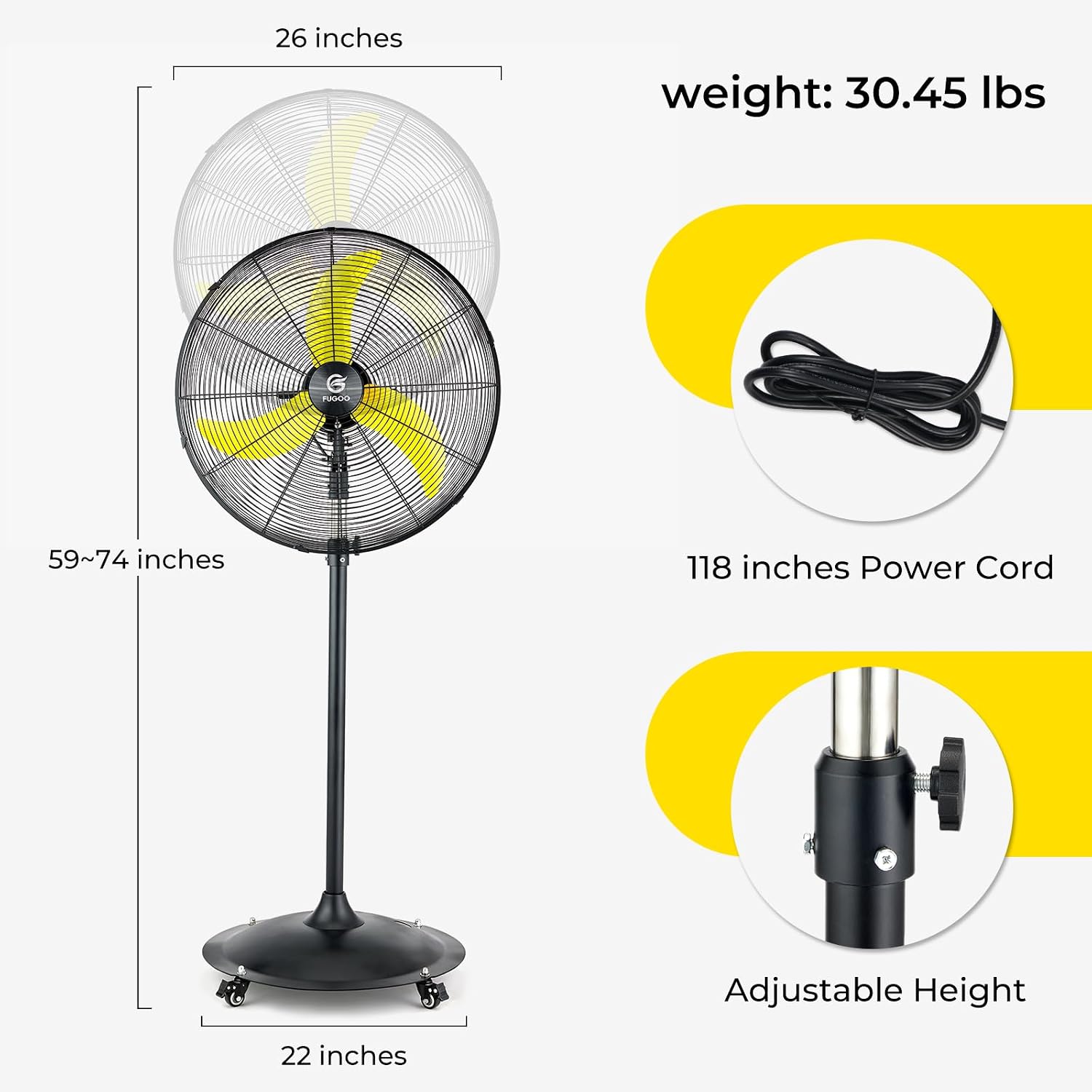 24'' Buitenventilator met osci - Outdoor Furniture Waterproof recensie en prijs