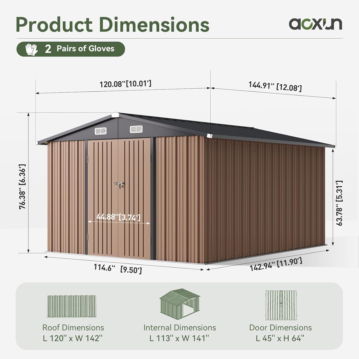 12 x 10FT buitenberging met gr - Outdoor Furniture With Storage recensie en prijs