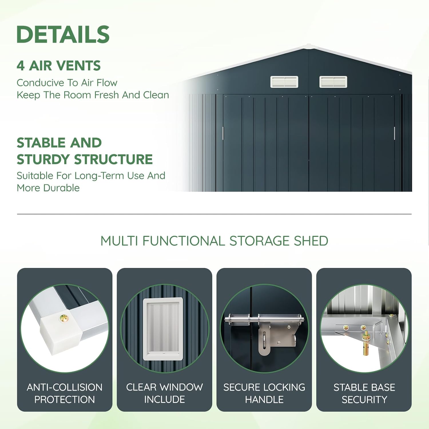 10x12x7,5FT Buitenberging van  - Outdoor Furniture With Storage recensie en prijs