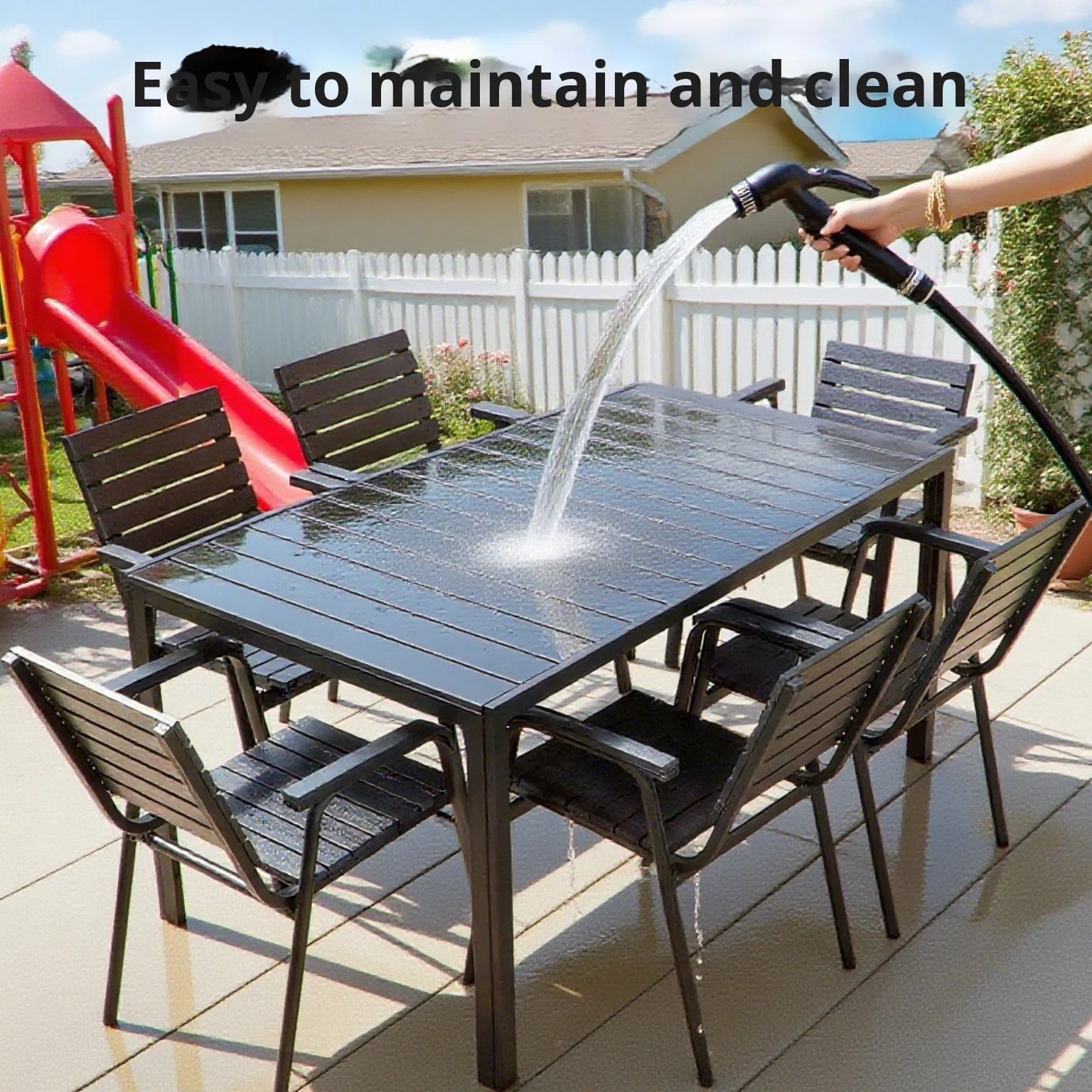 Nieuwe bamboe picknick tuin ta - Outdoor Furniture Table And Chairs recensie en prijs